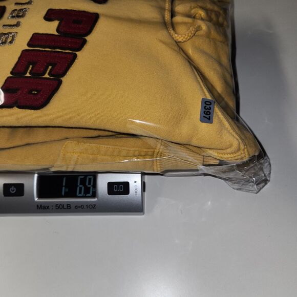 Chicago Navy Pier Hoodie LARGE Spell Out Pullover Sweatshirt IL - Picture 7 of 8